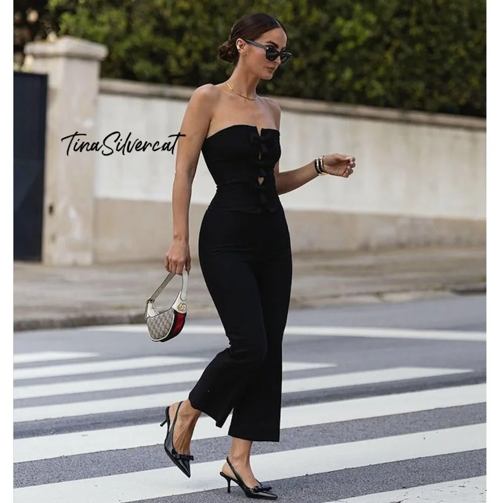 BLOGGER'S FAVE! Zara Strapless Jumpsuit Black NWT